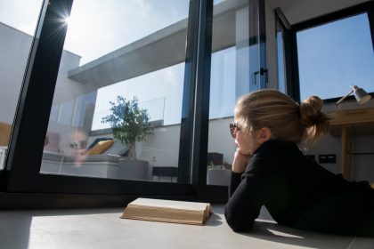 home interior bathed with sunlight