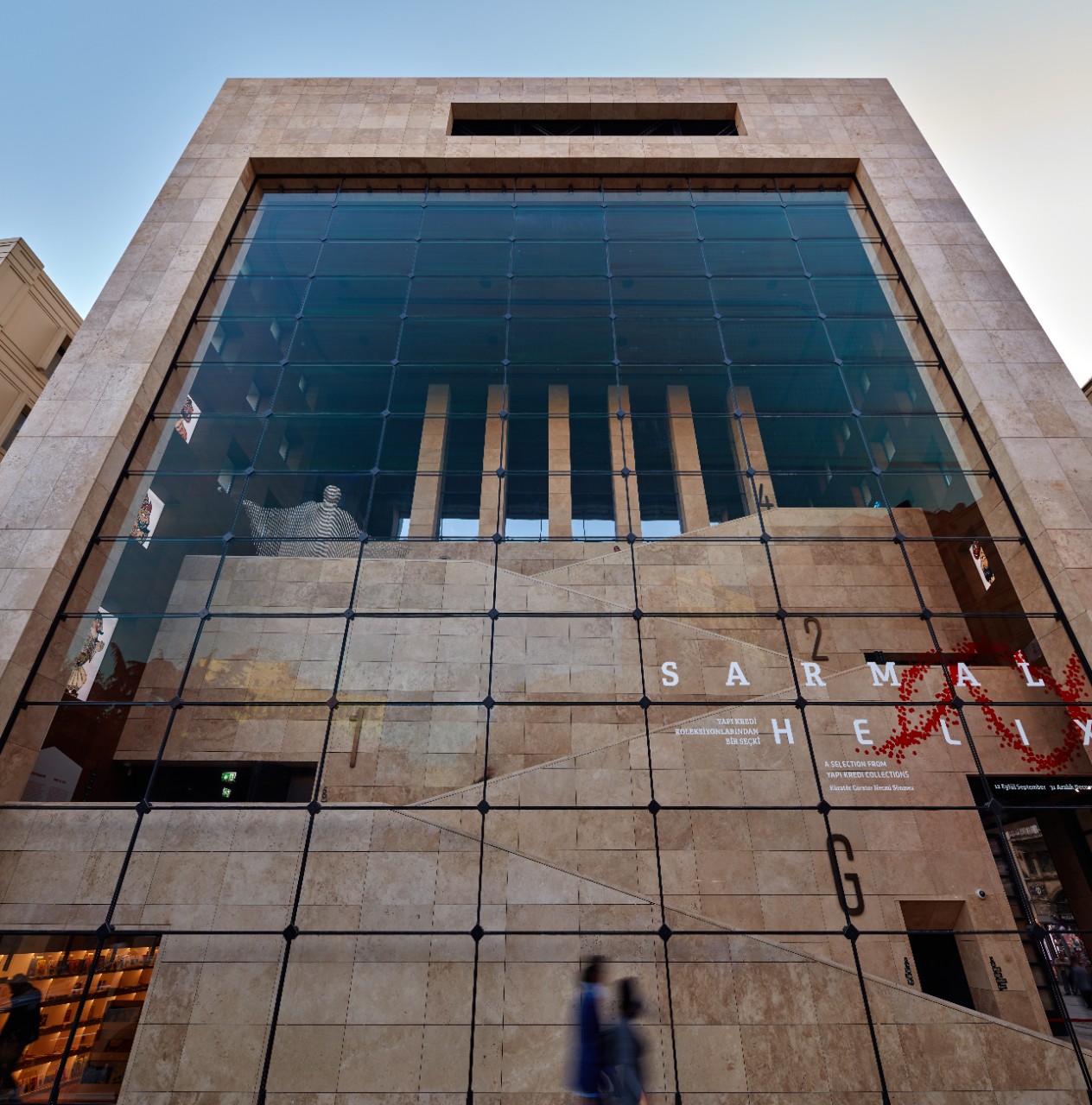 glass façade without reflection