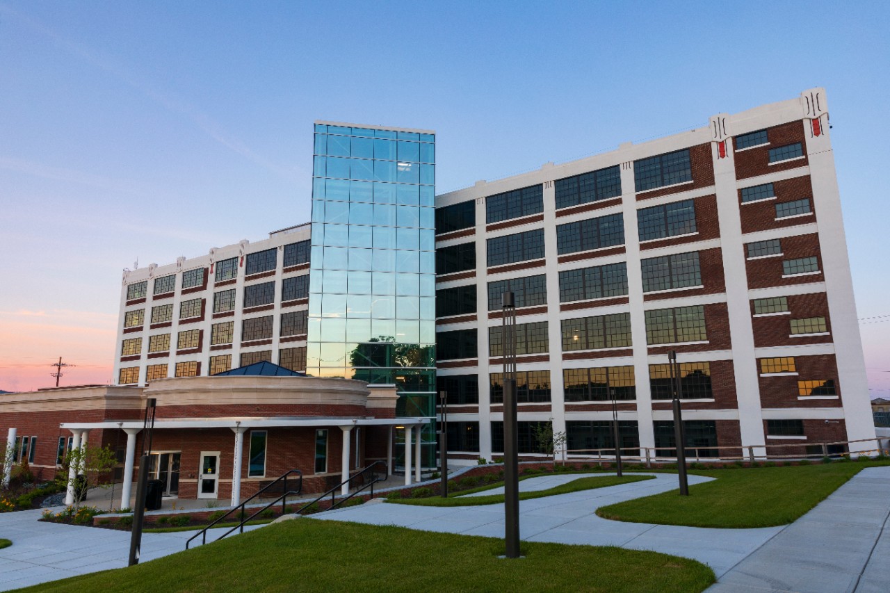 The new home of the Decker College of Nursing and Health Sciences in Johnson City, photographed, June 24, 2021 at sunrise. 
