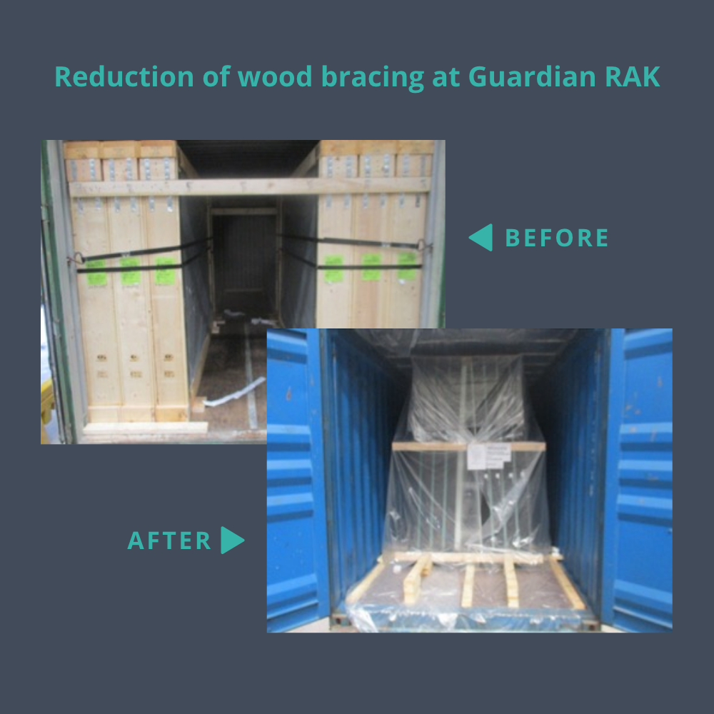 Marcador de posición de almacén de vidrio